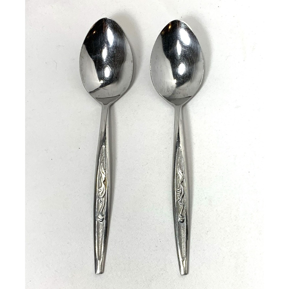 Lifetime Cutlery Stainless Table Spoon X2 Vintage Replacement Flatware Scroll